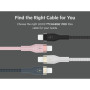 Кабель USB-A > Lightning заряджання/синхронізації Belkin 1м, плетений, силіконовий, з ремінцем на магніті, чорний