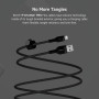 Кабель USB-A > Lightning заряджання/синхронізації Belkin 1м, плетений, силіконовий, з ремінцем на магніті, чорний