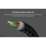 Кабель USB-A > Lightning заряджання/синхронізації Belkin 1м, плетений, силіконовий, з ремінцем на магніті, чорний