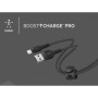 Кабель USB-A > Lightning заряджання/синхронізації Belkin 1м, плетений, силіконовий, з ремінцем на магніті, чорний