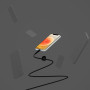 Кабель USB-A > Lightning заряджання/синхронізації Belkin 1м, плетений, силіконовий, з ремінцем на магніті, чорний