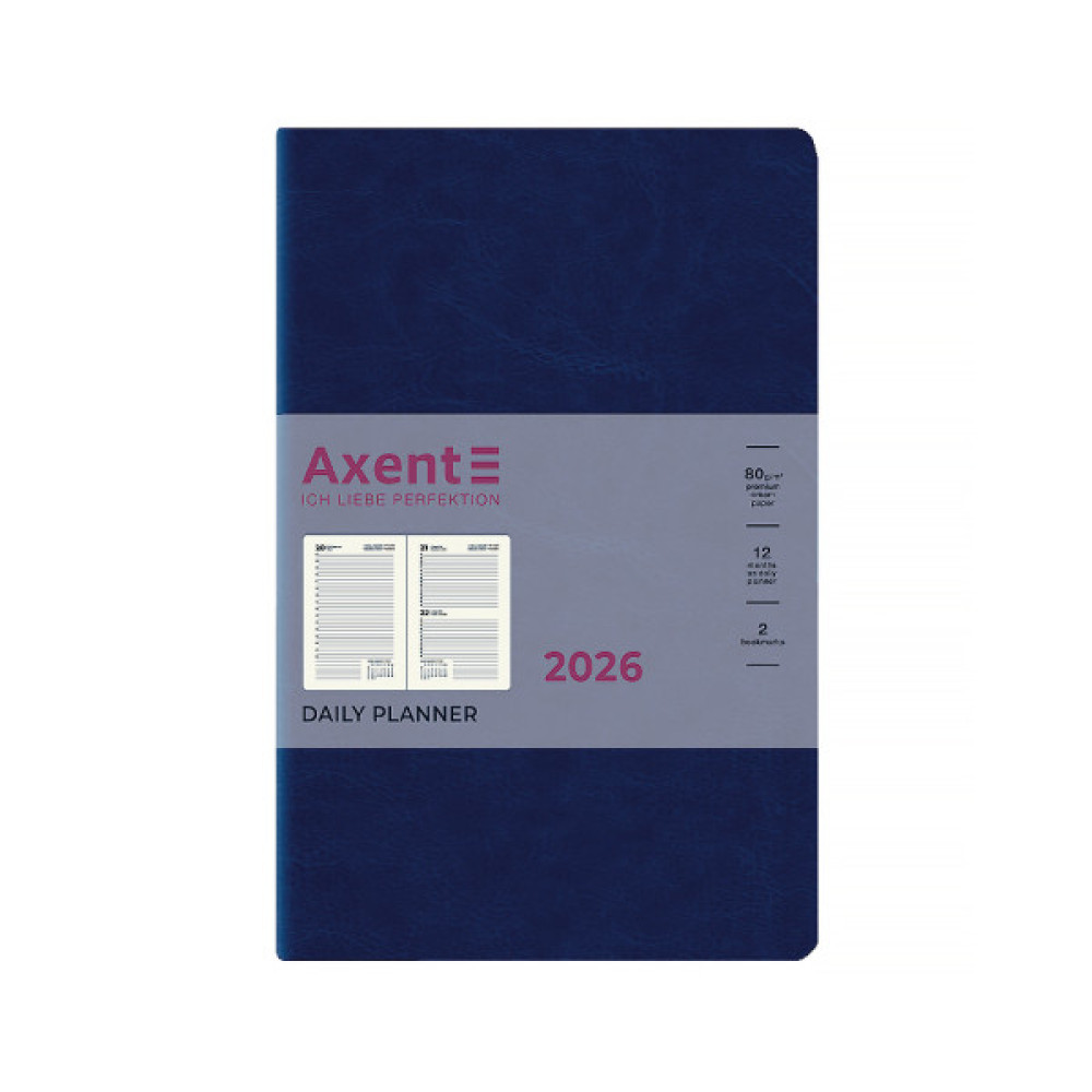 Тижневик Axent датований 2026 Partner City Soft, 145х210, синій (8821-26-02-A)