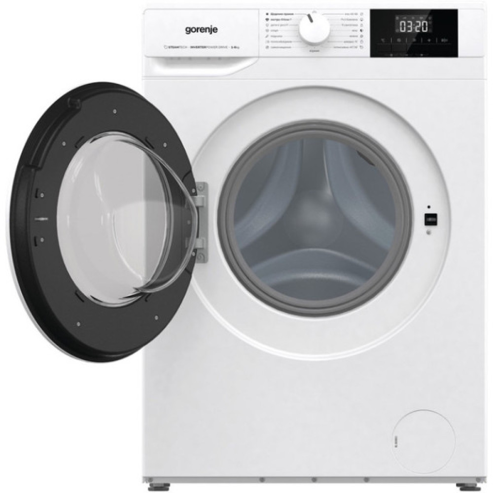 Пральна машина Gorenje фронтальна, 6кг, 1000, A+++, 43.5см, дисплей, пар, інвертор, білий