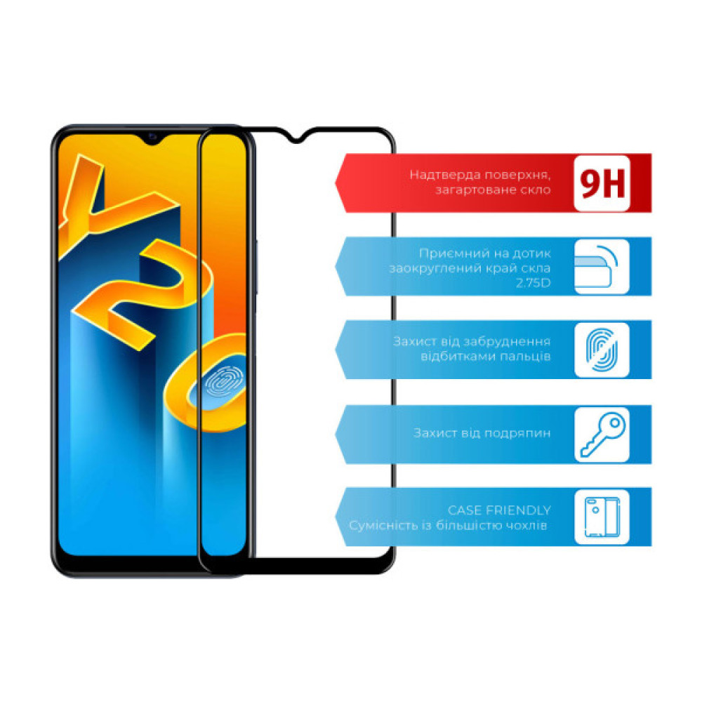 Скло захисне ACCLAB Full Glue VIVO Y20/Y20i (1283126509001)