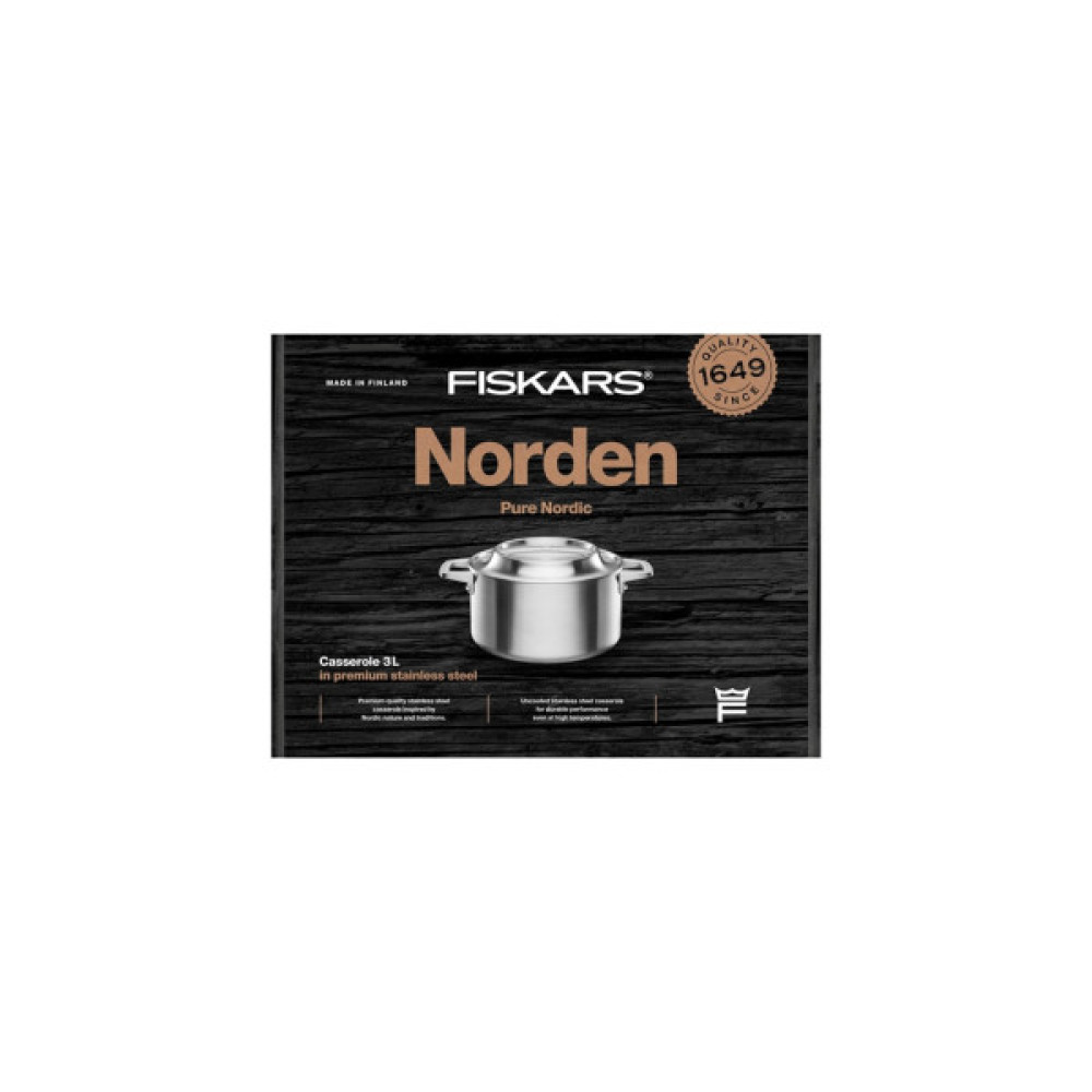 Каструля Fiskars Norden без покриття 3 л (1067639)