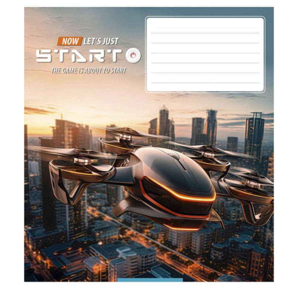 Зошит Школярик Let's start 12 аркушів клітинка (012-3411K)