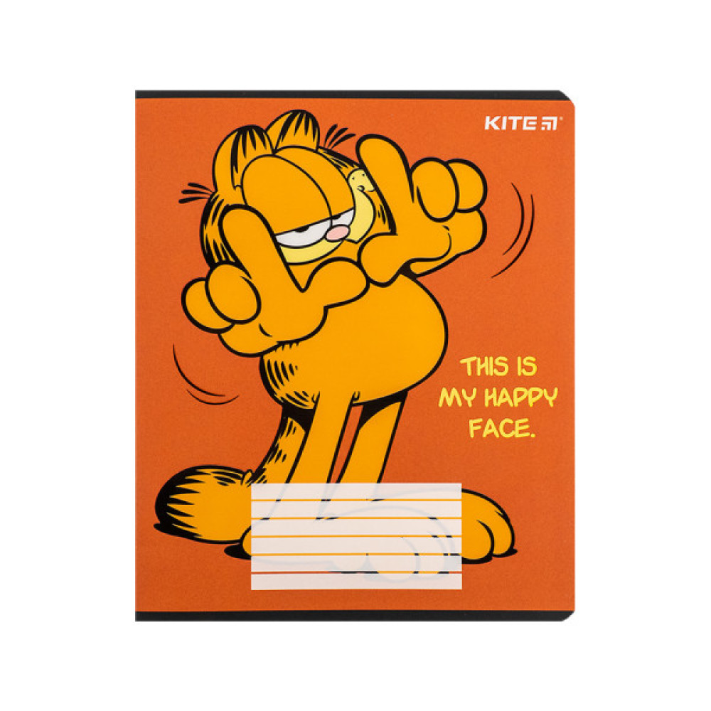 Зошит Kite Garfield, 18 аркушів, лінія (GF24-237)