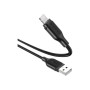 Дата кабель USB 2.0 AM to Lightning 1.0m 2.4A silicone BX42 black BOROFONE (6931474736727)