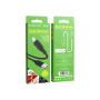 Дата кабель USB 2.0 AM to Lightning 1.0m 2.4A silicone BX42 black BOROFONE (6931474736727)