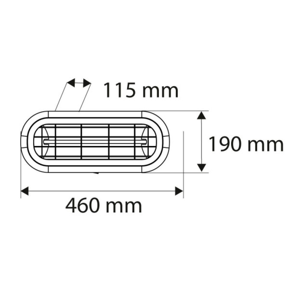 Обігрівач інфрачервоний Neo Tools, 2000Вт, 24м кв, 11.5х46х19см, IP65