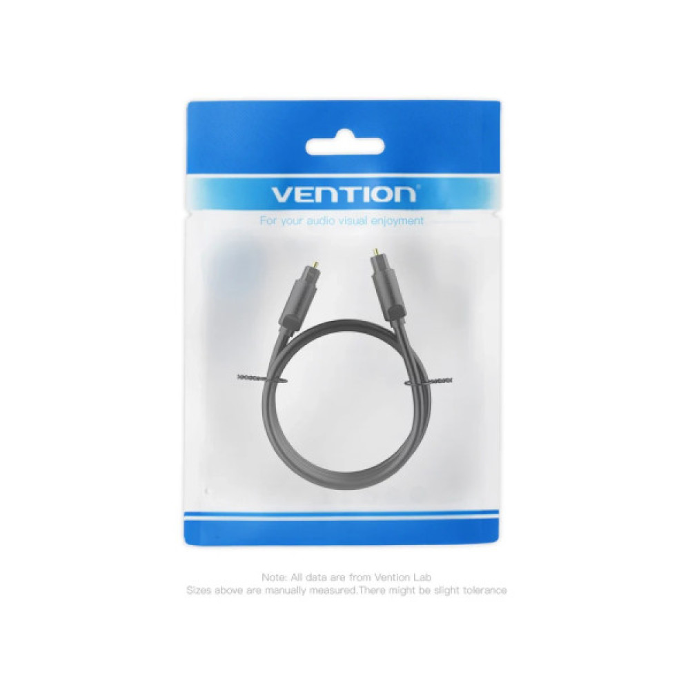 Кабель мультимедійний Optical Toslink 1.5m black Vention (BAEBG)