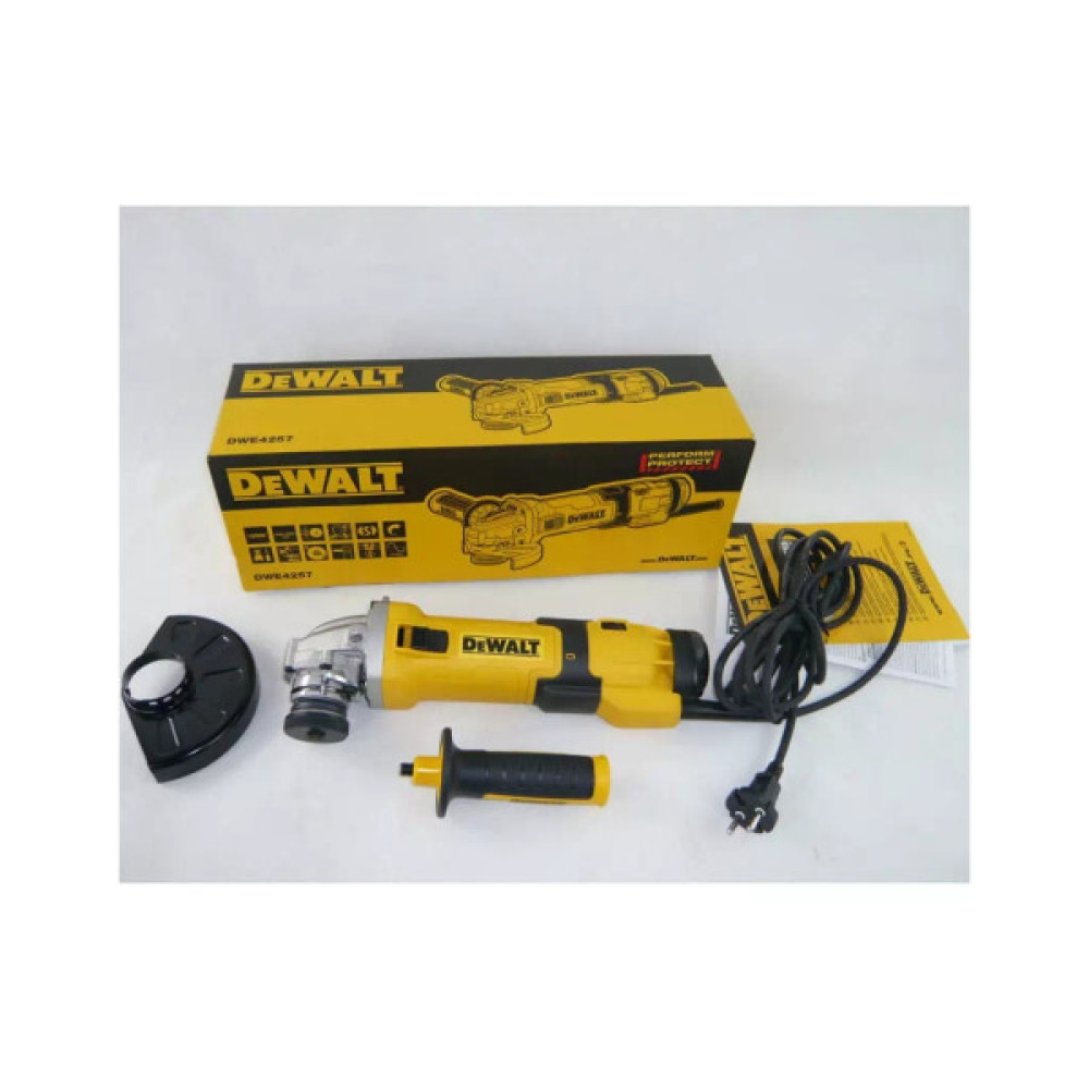 Шліфувальна машина DeWALT 1500 Вт, 2800-10000 об/хв, d=125 мм (DWE4257)