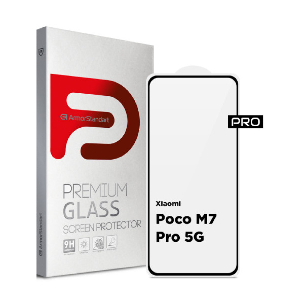 Скло захисне Armorstandart Pro Xiaomi Poco M7 Pro 5G Black (ARM83140) Скло захисне Armorstandart Pro Xiaomi Poco M7 Pro 5G Black (ARM83140)