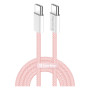 Дата кабель USB-C to USB-C 1.0m 60W 3.0А pink ColorWay (CW-CBPDCC061-P) Дата кабель USB-C to USB-C 1.0m 60W 3.0А pink ColorWay (CW-CBPDCC061-P)