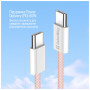 Дата кабель USB-C to USB-C 1.0m 60W 3.0А pink ColorWay (CW-CBPDCC061-P) Дата кабель USB-C to USB-C 1.0m 60W 3.0А pink ColorWay (CW-CBPDCC061-P)