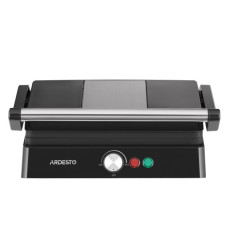 Гриль ARDESTO прижимний 1800Вт, розкриття на 180°, чорно-сріблястий