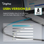 Дата кабель USB-C to USB-C 0.5m USB4 2.0 80G 240W 16K silicone black Digitus (AK-300350-005-S)