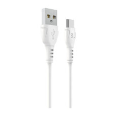 Дата кабель USB 2.0 AM to USB-C 1.0m PVC white Wibrand (WI.DC/BO1W-UC)