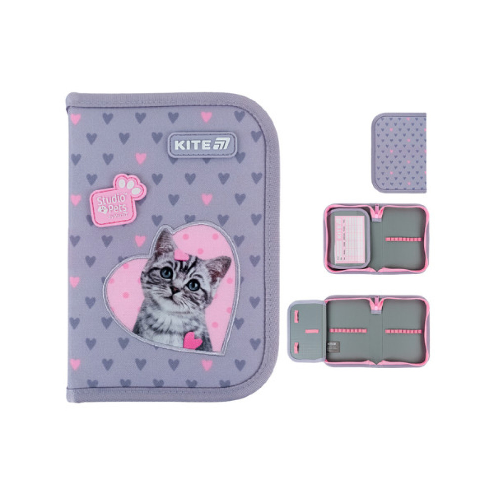 Пенал Kite 621 Studio Pets, 1 відділення, 1 відворот (SP25-621)