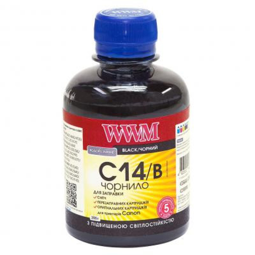Чорнило WWM CANON PGI-450/PGI-470 200г Black (C14/B) Чорнило WWM CANON PGI-450/PGI-470 200г Black (C14/B)