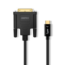 Кабель мультимедійний USB-C to DVI M 1.8m black Choetech (XCD-0018-BK) Кабель мультимедійний USB-C to DVI M 1.8m black Choetech (XCD-0018-BK)