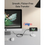 Дата кабель USB-C to USB-C 0.9m 240W 20Gbps 4K Video bio-nylon black Anker (A80N1H11) Дата кабель USB-C to USB-C 0.9m 240W 20Gbps 4K Video bio-nylon black Anker (A80N1H11)