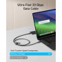 Дата кабель USB-C to USB-C 0.9m 240W 20Gbps 4K Video bio-nylon black Anker (A80N1H11) Дата кабель USB-C to USB-C 0.9m 240W 20Gbps 4K Video bio-nylon black Anker (A80N1H11)