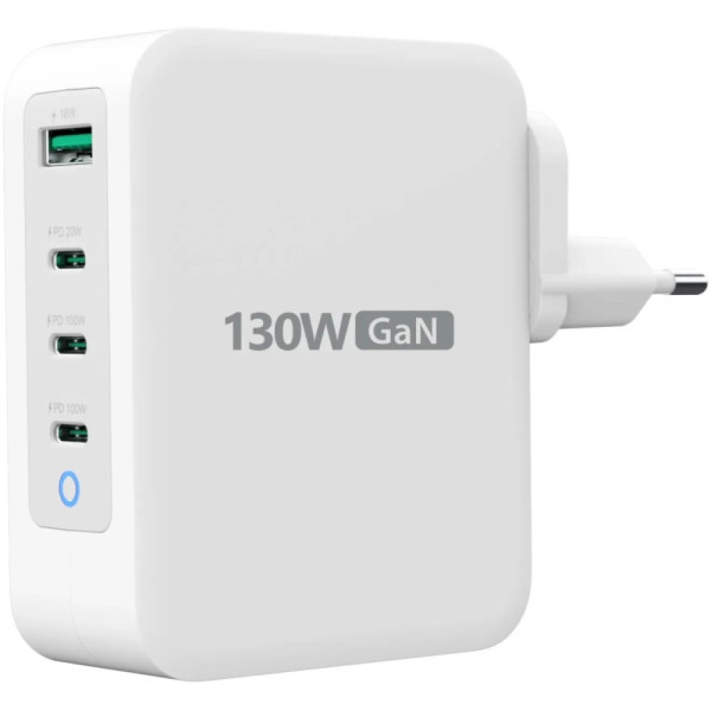 Зарядний пристрій J5create 1xUSB + 3xUSB-C 130W GaN QC3.0/PD/PPS (JUP43130E-EN)