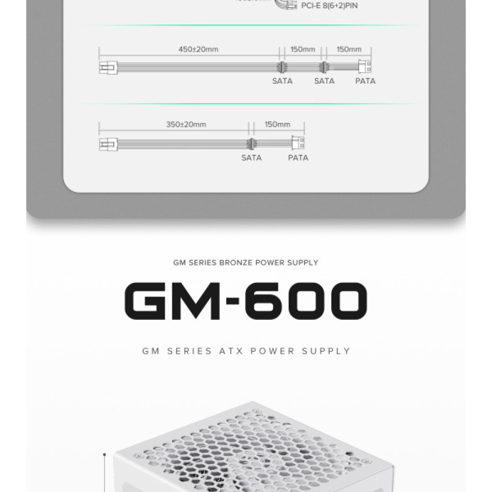 GAMEMAX GM-600 Modular white