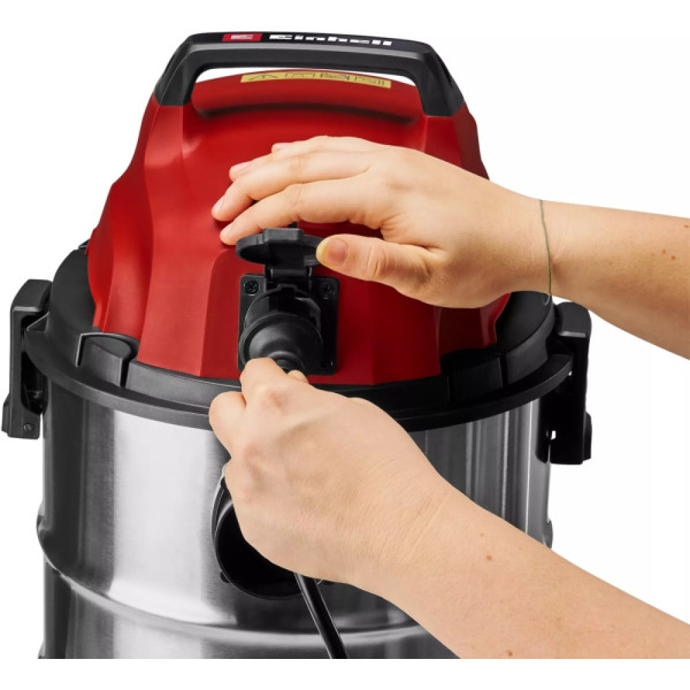 Пилосос професійний Einhell TC-VC 3055 SA 900Вт 190мбар контейнер 30л 230В/2000Вт вологе/сухе прибирання 5.3кг