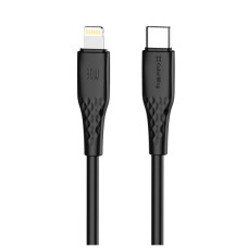 Дата кабель USB-C to Lightning 1.0m PD30W textured PVC black ColorWay (CW-CBPDCL094-BK)