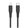 Дата кабель USB-C to Lightning 1.0m PD30W textured PVC black ColorWay (CW-CBPDCL094-BK)