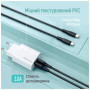 Дата кабель USB-C to Lightning 1.0m PD30W textured PVC black ColorWay (CW-CBPDCL094-BK)