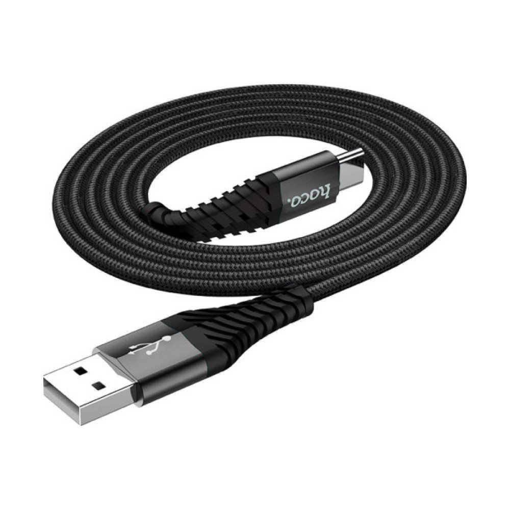 Дата кабель USB 2.0 AM to USB-C 1.0m X38 Cool black HOCO (6931474710567)