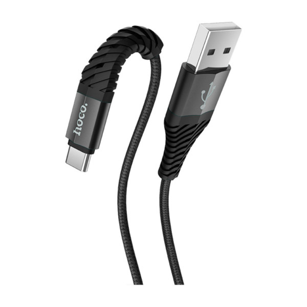 Дата кабель USB 2.0 AM to USB-C 1.0m X38 Cool black HOCO (6931474710567)