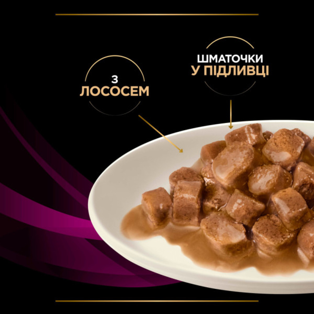 Вологий корм для кішок Purina Pro Plan Veterinary Diets UR ST/OX Urinary З лососем 10 x 85 г (8445290093851)