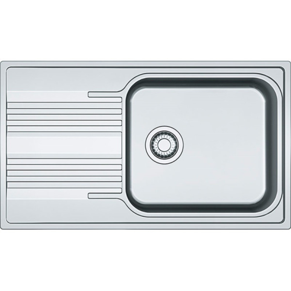 Мийка кухонна Franke Smart, нерж.сталь, прямокутник, з крилом, 860х500х190мм, чаша - 1, накладна, SRX 611-86 XL, нерж поліров.