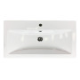 Раковина, умивальник Adamant CERS, штучний камінь, прямокут., з отвором для змішувача, з отвором для переливу, 895x450x158мм, накладний, білий
