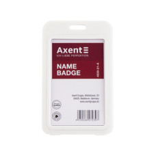 Бейдж Axent вертикальний, PP, 50х85мм, білий (4530-21-A)