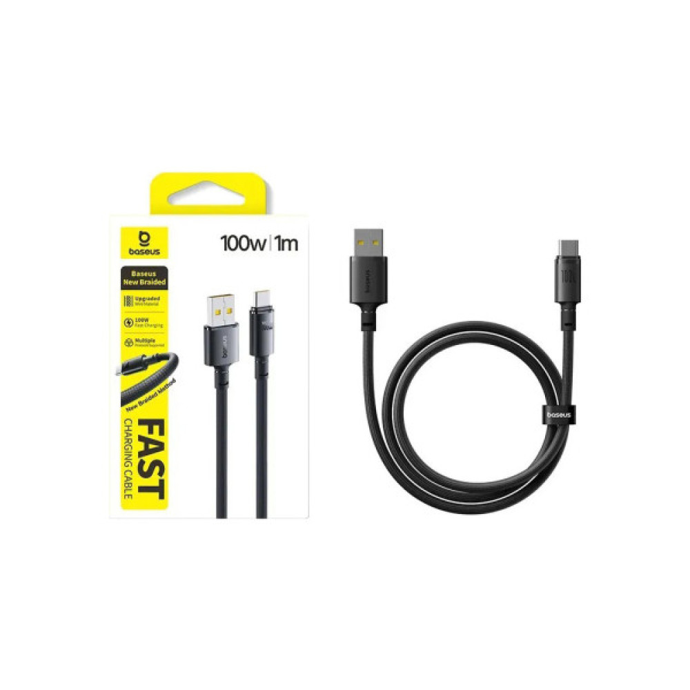 Дата кабель USB 2.0 AM to USB-C 1.0m 100W/7.5W black Baseus (E0426W01)