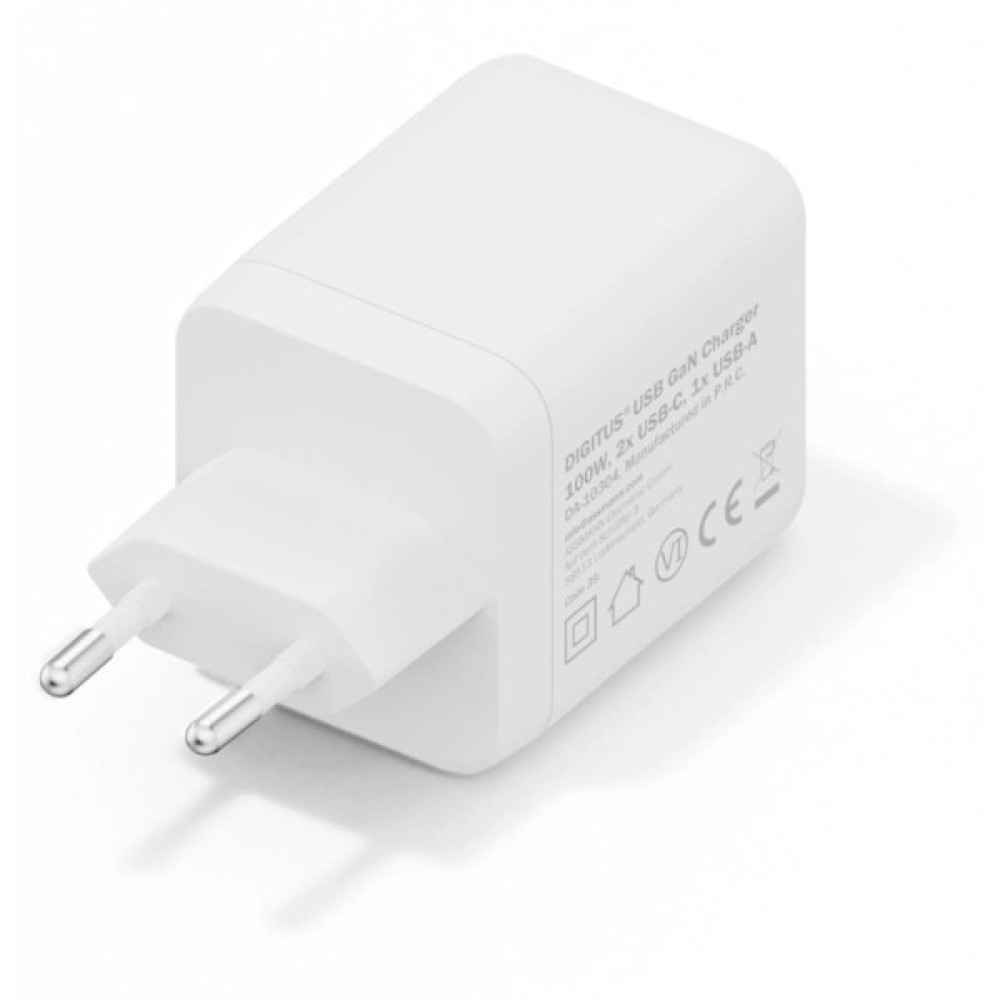 Зарядний пристрій Digitus 2xUSB-C + 1xUSB-A GaN 100W (DA-10304)