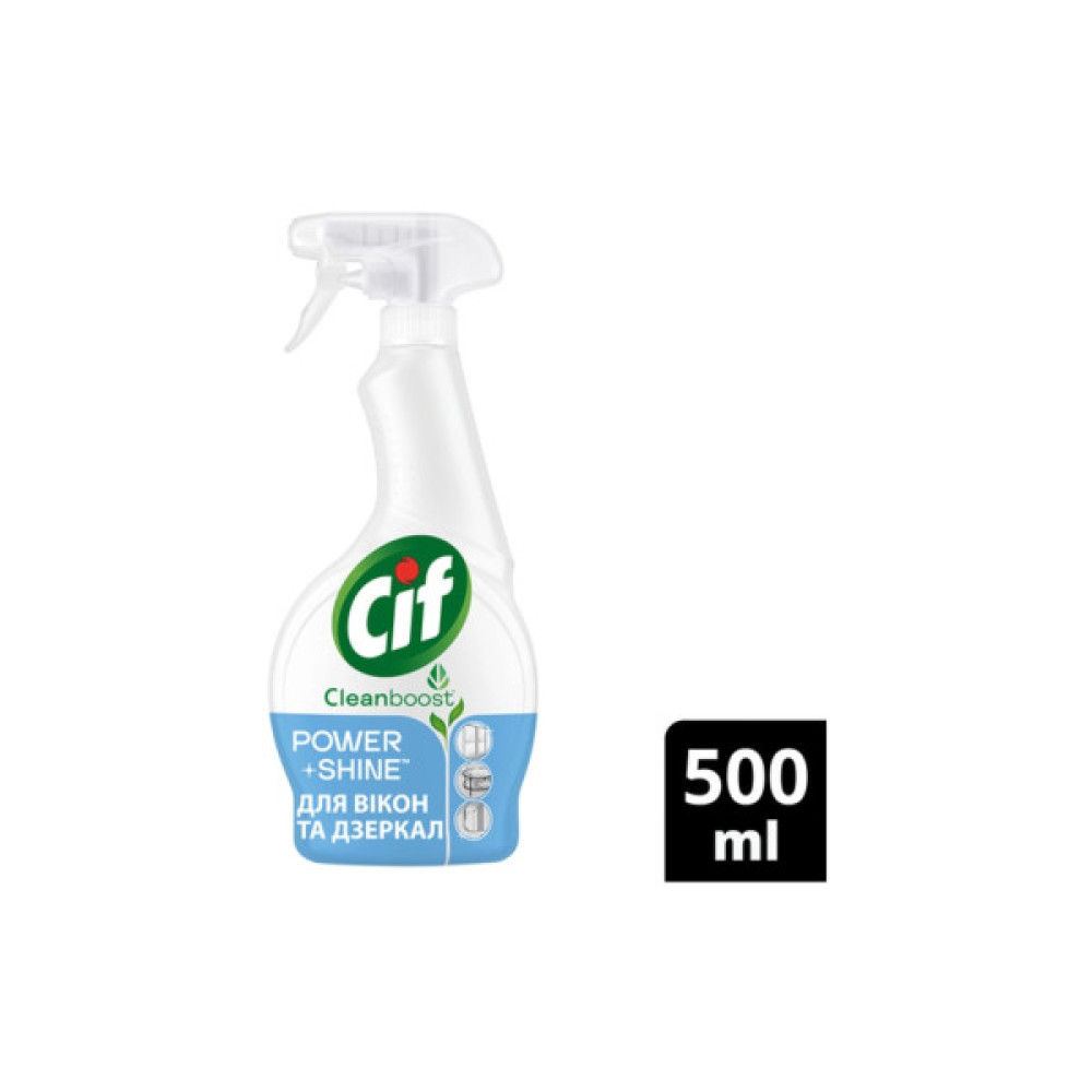 Засіб для миття скла Cif Power & Shine Для вікон та дзеркал 500 мл (8720182787576)