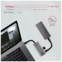 Концентратор AXAGON USB-C to 2xUSB-A + 2xUSB-C 10Gbps 0.13m gray (HMC-4G2)