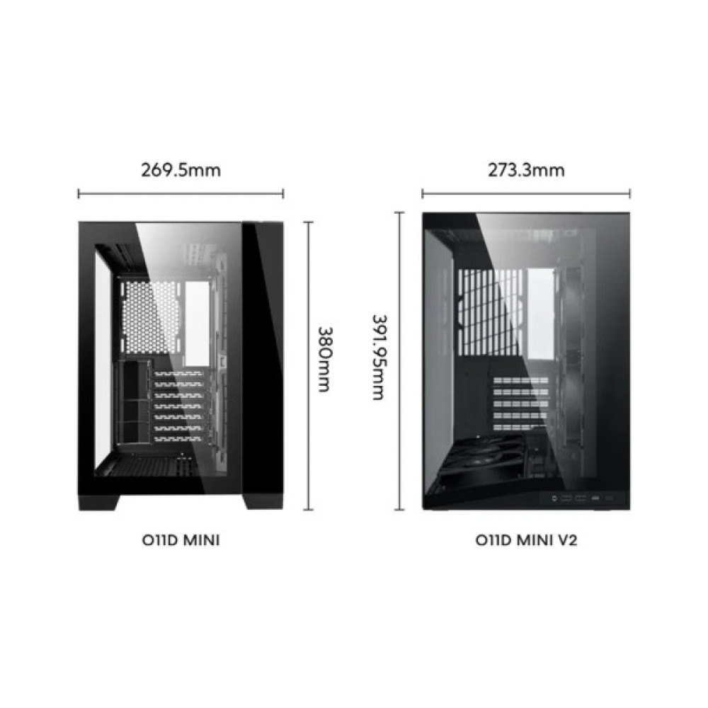 Корпус для ПК Lian Li O11 Dynamic Mini V2, Black (G99.O11DMIV2X.00)