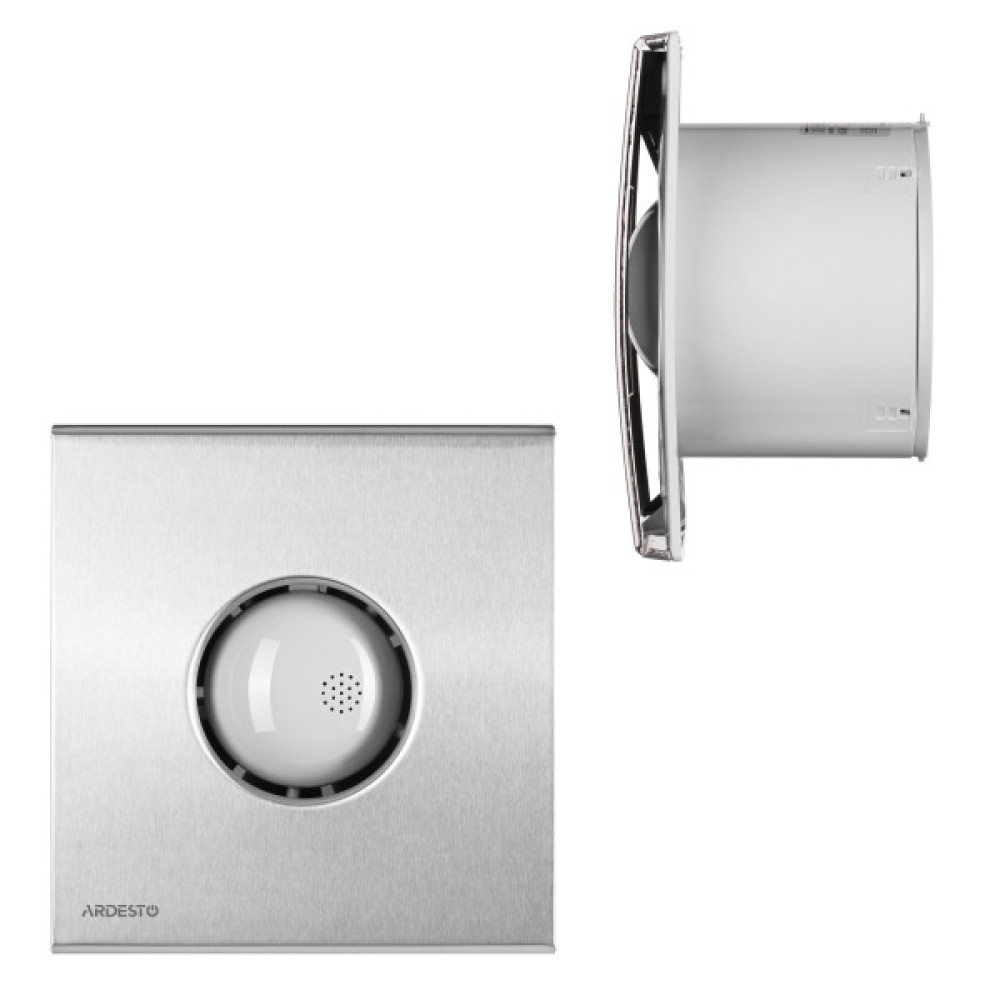 Витяжний вентилятор ARDESTO 15 Вт, 70 м3/г, 2400 об./хв., 30 дБ, cріблястий