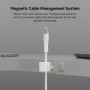 Кабель Belkin USB-C > Lightning заряджання/синхронізації 30Вт PD, 1м, плетений, силіконовий, з ремінцем на магніті, білий