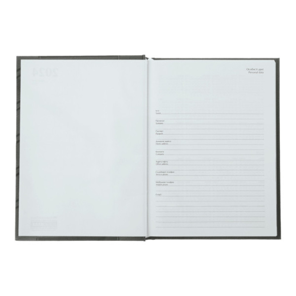 Тижневик Buromax датований 2024 PARALLEL A5 синій (BM.2107-02)