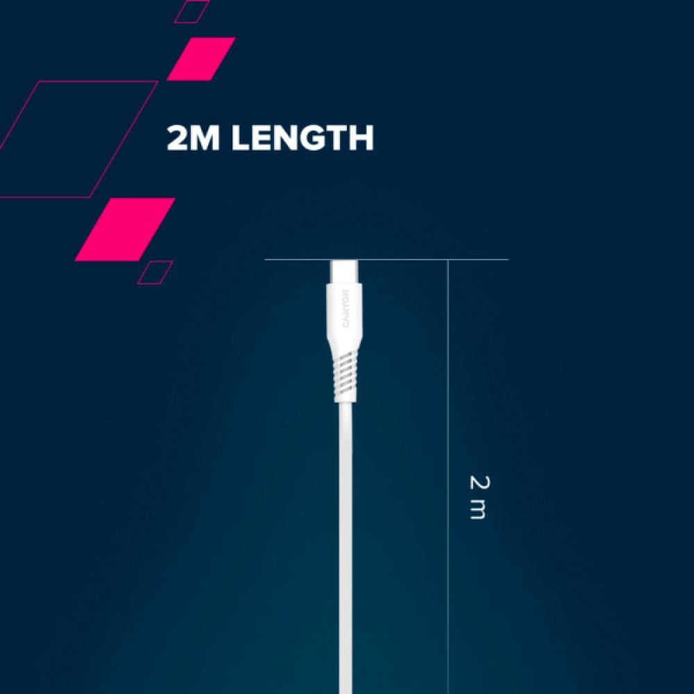 Дата кабель USB-C to USB-C 1.2m CC60SC 60W White Canyon (CNS-CC60SC12W)