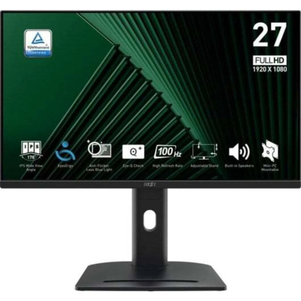 Монітор MSI 27" PRO MP275PG D-Sub, HDMI, MM, IPS, 100Hz, 4ms, sRGB 95%, AdaptiveSync, Pivot