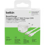 Зарядний пристрій Belkin USB-C PD20W PPS PD3.1 + cable USB-C to USB-C 1.0m (WCA009KQ1MWH-B6)